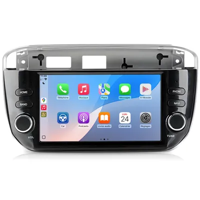 Image de 7 pouces, 2+64 Go, Android 15, CarPlay, Android Auto, pour Fiat Grande Punto EVO 199 Linea (2012-2017) - Autoradio avec GPS, navigation, Wi-Fi, Bluetooth, SWC, FM, RDS, DSP, 2 DIN, USB, DAB+