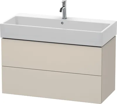 Produktbild von Waschtischunterbau L-CUBE 544x984x459mm taupe supermatt taupe supermatt