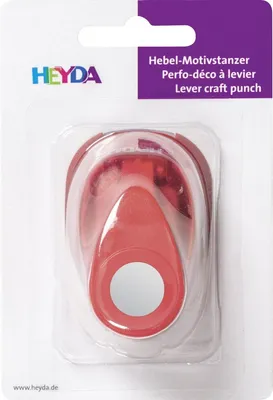Perforator mit Kreis-Muster Ø 1,6 cm, rot, für Scrapbooking