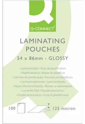 Obrázek produktu pro Q-Connect® KF01203 Foliová kapsa - Kreditní karta, 54 x 86 mm, 125 mm, 100 kusů
