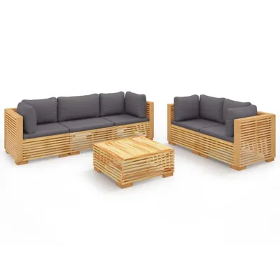 Produktbild von vidaXL 6-tlg. Garten-Lounge-Set mit Kissen Massivholz Teak