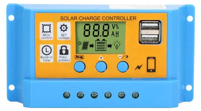 Obrázek produktu pro Solární regulátor, digitální displej, nabíjení baterie, inteligentní regulátor, 12 V, 24 V, 30 A, 390 W (12 V), 780 W (24 V)