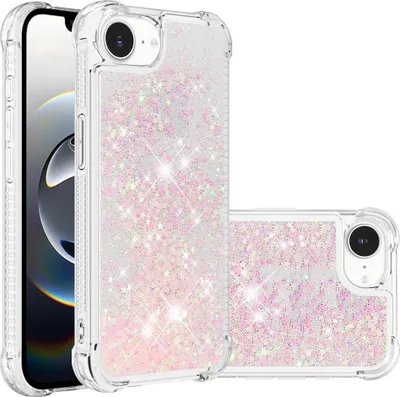 Produktbild von iPhone 16e / 17e Hülle - Coverup Liquid Glitzer Back Cover - Rosa