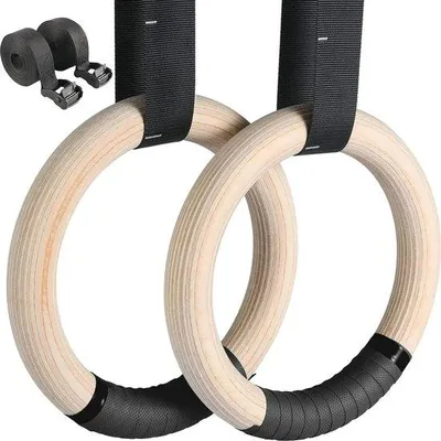 Obrázek produktu pro Mercadome® Gymnastické kruhy - Gymnastické kruhy - Fitness - Crossfit - Hrazda - Kalistenika - 28 mm