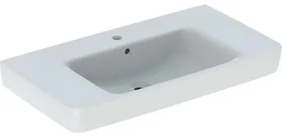 Produktbild von GEBERIT Aufsatzwaschbecken Renova Plan mit Ablage 90 cm weiß mit KeraTect® Spezialglasur 501728008