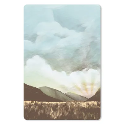 Produktbild von MuchoWow® Mauspad Mousepad Himmel - Berg - Gras 18x27 cm - Mousepads - Maus Mat - Pad - Mausunterlage