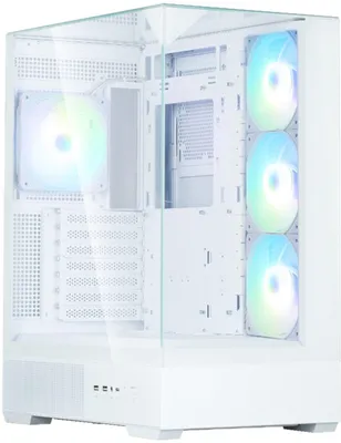 Imagen del producto de Zalman P40 Prism Plus, torre media, para PC, color blanco, compatible con placas base ATX, Micro ATX y Mini-ITX, fabricada en plástico y acero, con panel frontal de cristal templado. Más detalles