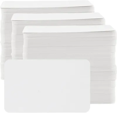 Imagen del producto de Tarjetas de visita en blanco, 9 x 5 cm, 1000 unidades, papel kraft de 250 g, para proyectos de bricolaje