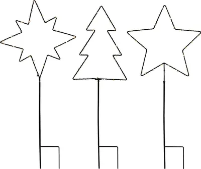 Produktbild von LED Gartenstecker 30 LED 3fach sortiert