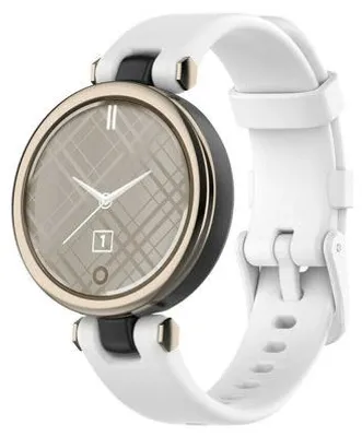 Produktbild von By Qubix Silikonarmband - Weiß - passend für Garmin Lily