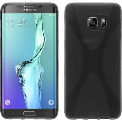 Produktbild von PhoneNatic Case kompatibel mit Samsung Galaxy S6 Edge Plus - grau Silikon Hülle X-Style Cover