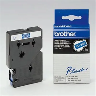 Obrázek produktu pro Brother TC-595, Bílá na modré, TC, Japonsko, 5 rok/roky, Brother, P-touch PT8, PT500, PT2000, PT3000, PT5000