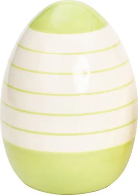 Produktbild von Mel-O-Design Osterrei mit Streifendekoration ca. 16,5 cm grün