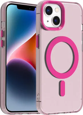 Obrázek produktu pro Pouzdro pro iPhone 13, kompatibilní s MagSafe, tenké poloprůhledné matné nárazuvzdorné pouzdro na telefon Červený