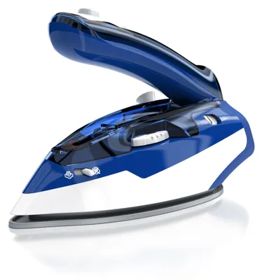 Produktbild von MyBeo - Reisebügeleisen 1100W - Dampfbügeleisen - Dual-Voltage 110/230 Volt – mini Bügeleisen mit antihaft Bügelsohle – 3 Stufen einstellbar, faltbares Reise Bügeleisen - klein und leicht