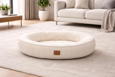 Produktbild von Hundebett Orthopädisches Premium Hundebett, flauschig weich, abnehmbar/waschbar extra dicker Rand 22 cm hoch, Flanell / herausnehmbare Innenmatratze