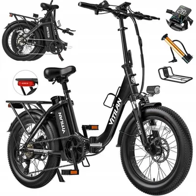 Immagine prodotto di VITILAN bicicletta elettrica pieghevole U3 e-bike trekking bike e-city bike 48V13AH 20" nero