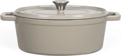 Produktbild von Ovale gusseiserne auflaufform, 29 cm, beige Livoo MEP129G