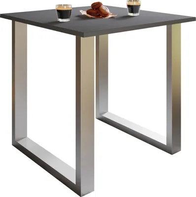 Image de Table à manger en bois premium | H. 76 x L. 80 x D. 50 cm | Table à manger de cuisine Xona U