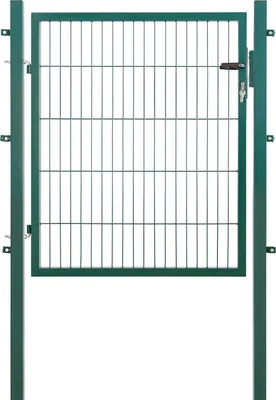 Produktbild von Arvotec Gartentor BxH 120x100 cm mit Schließzylinder und Zaunanschluss Moosgrün Gitterzauntor Stabmattentor Einzeltor Doppelstabmattentor Gartentür