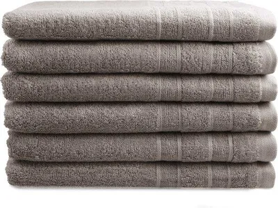 Produktbild von DoubleDry Luxor Gästehandtücher Set - 6 Teilig - 100% Baumwolle - 550 g/m² - Weich - 30x50 cm - - Beige Grau
