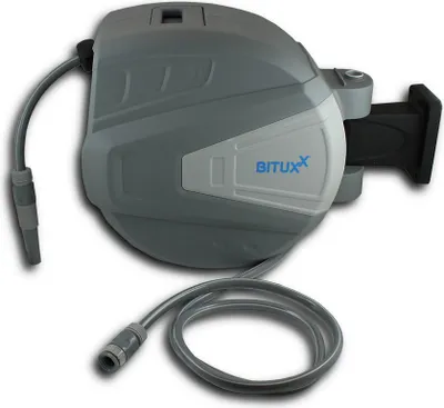 Produktbild von Bituxx® 30 Meter Wand Schlauchtrommel Schlauchaufroller Wasserschlauchaufroller Schlauchbox Automatik (30 m) MS-17757