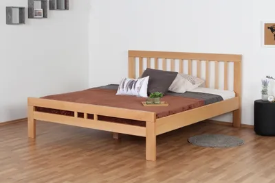 Produktbild von Doppelbett "Easy Premium Line" K8/1, 180 x 200 cm Buche Vollholz massiv Natur