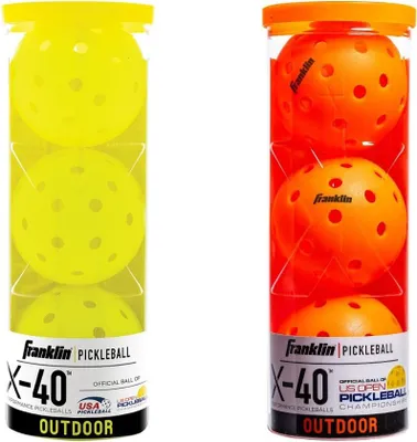 Obrázek produktu pro Sada na pickleball Franklin – míčky X-40 Outdoor – Ember – 3 ks