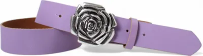 Produktbild von Ledergürtel Damen Echtleder 4 cm, Rosen-Schnalle altsilber, Motiv, FRONHOFER
