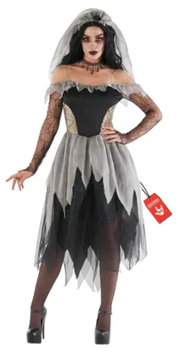 Produktbild von Morph Zombie Braut Kostüm Damen, Gruseliges Halloween Kostüm Damen, S