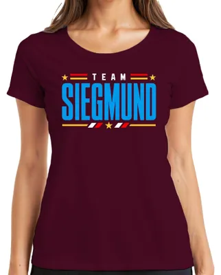 Produktbild von Team Siegmund Heimat Stolz Patriotismus Statement Sarkasmus Rechts Damen T-Shirt, Burgundy, M