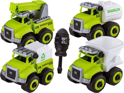 Produktbild von 4in1 LKW, Lastwagen, Kipper 36 Teile 4 Fahrzeuge