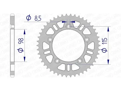 Produktbild von AFAM Kettenrad Alu Standard - 420