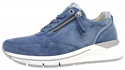 Image de Gabor Comfort : Chaussures de confort pour femmes, modèles à semelles amovibles, lacets, couleur bleue, style décontracté