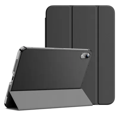 Produktbild von Tablet Hülle für ipad 10th/11th A16, Kunstleder+PC Rückschale, Magnetisch Schlaf/Wach, Zwei Blickwinkel, Stoßfest, Kratzerfest, Schwarz
