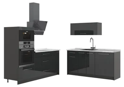 Obrázek produktu pro Kuchyně Vicco Fame-Line Antracitový vysoký lesk/Antracit 340 cm, PD Mramor, Model 63659