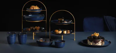 Obrázok produktu pre ASA Pastateller, midnight blue  d. 21 cm, h. 5,5 cm