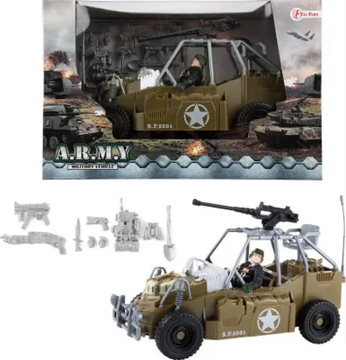 Image de ALFAFOX 15689B - Beach Edition : la voiture militaire robuste pour les aventures estivales !