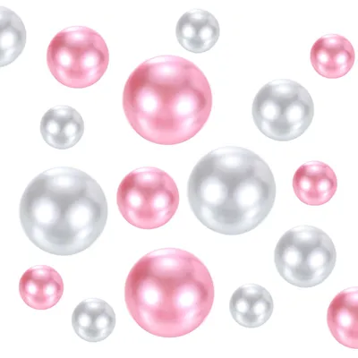 Kunstkralen, 120 Stück, 14/20/30 mm, rosa/weiß, für Vasenfüller & DIY