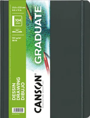 Produktbild von CANSON Skizzenbuch GRADUATE DRAWING 216 x 279 mm schwarz 52 Blatt