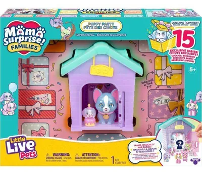 Zdjęcie produktu dla Welpenparty-Set  LITTLE LIVE PETS  1 Mutter und 15 Welpen  ab 5 Jahren