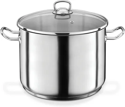 Produktbild von Gsw  Jumbo POT 12L 643450 Kochtopf inkl. Deckel, Edelstahl, 28 cm Durchmesser, Induktionsherd-geeignet