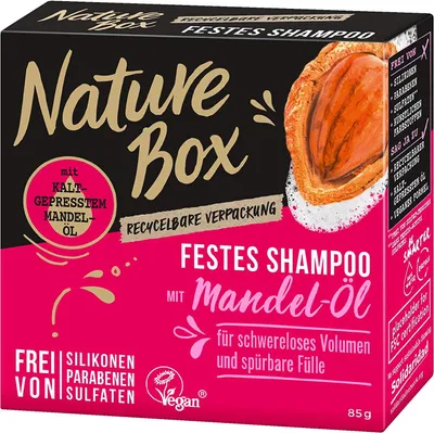Produktbild von Schwarzkopf Nature Box Festes Shampoo mit Mandel Öl Vegan 85g