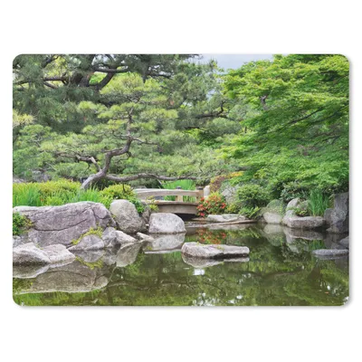 Produktbild von MuchoWow® Mauspad Mousepad Japanisch - Natur - Wasser - Steine - Bäume 40x30 cm - Mousepads - Maus Mat - Pad - Mausunterlage - Anti Rutsch