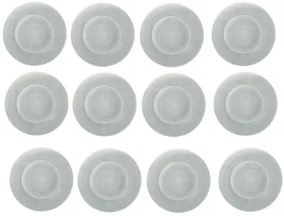 Image de 12x assiettes de service Inca, Transparent, 31cm, en verre, pour les aliments, comme plat de service, pour décorer les repas, vaisselle pour la cuisine et la table, dessous de plat