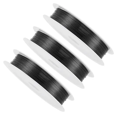 Kupferdraht 28 Gauge 0,3 mm, 15 m, schwarz, 3 Stück