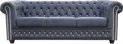 Obrázek produktu pro Kožená pohovka Chesterfield Čalounění sedací soupravy 3+1 lůžko Funkce rozkládací pohovky