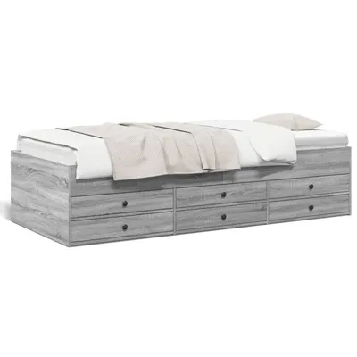 Produktbild von VidaXL 3280893, Sofabett, Grau, Eiche, Holz, 1930 mm, 780 mm, 455 mm