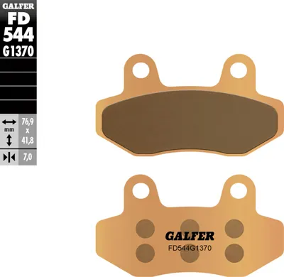 Immagine prodotto di Set pastiglie freno Galfer 2x FD544G1370 in metallo sinterizzato STREET anteriori per Hyosung GT i R Sport II GV Pro S Comet Naked 600 / 650 cc anno di costruzione 2003 - 2021
