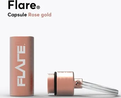 Produktbild von Rosa Aluminium Aufbewahrungskapsel für Ohrhörer, 16mm Ø, 54mm Höhe, spritzwassergeschützt, Schraubverschluss